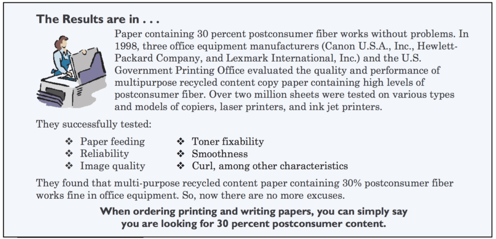 Does recycled paper jam copy machines?