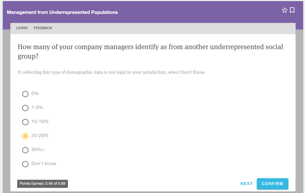 management from underrepresented populations
